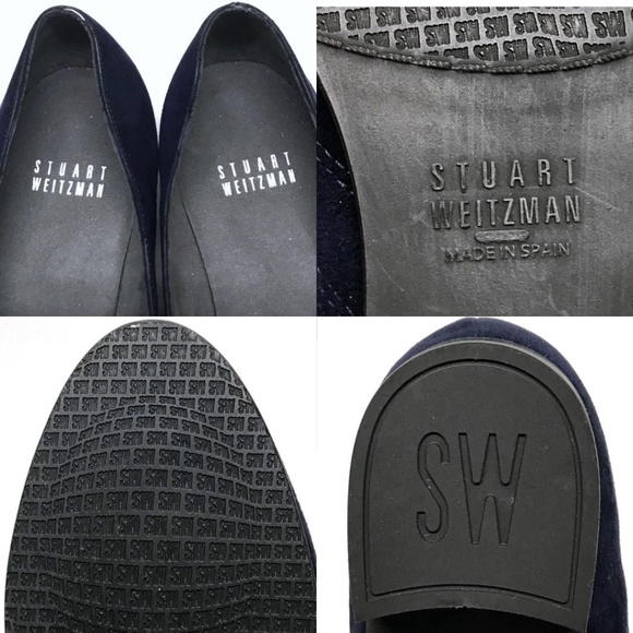 ❌❌SOLD❌❌ STUART WEITZMAN Quilted BLUE Loafer 5.5 - Picture 6 of 8